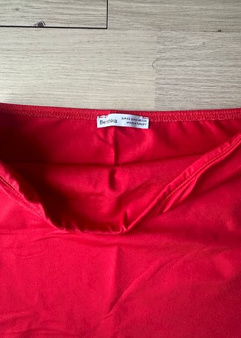 Parlak Kırmızı crop top - Görsel 2