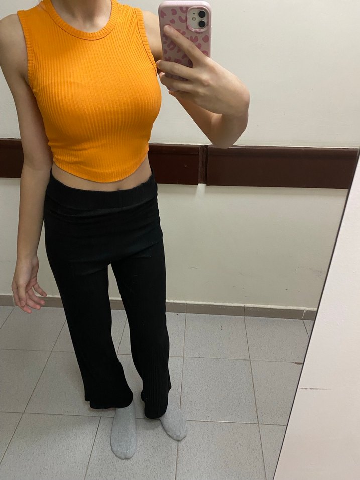 Turuncu Crop Top - Görsel 3