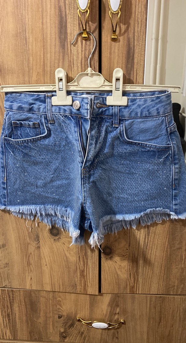 Kadın Kısa Denim Şort - Görsel 2