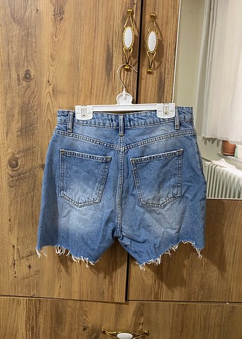Kadın Açık Mavi Mini Denim Şort - Görsel 2