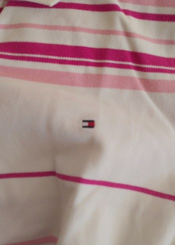 Tommy Hilfiger Tommy Hilfiger kız Çocuk Pembe Çizgili Polo Tişört