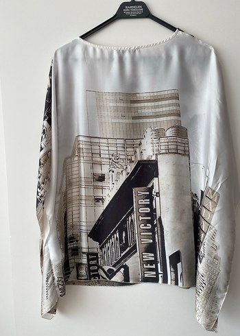 ÇBaskılı Vintage Salaş Bluz - Görsel 3