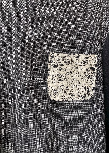 Gri Nakışlı Örgü Kadın Kazak - Görsel 2