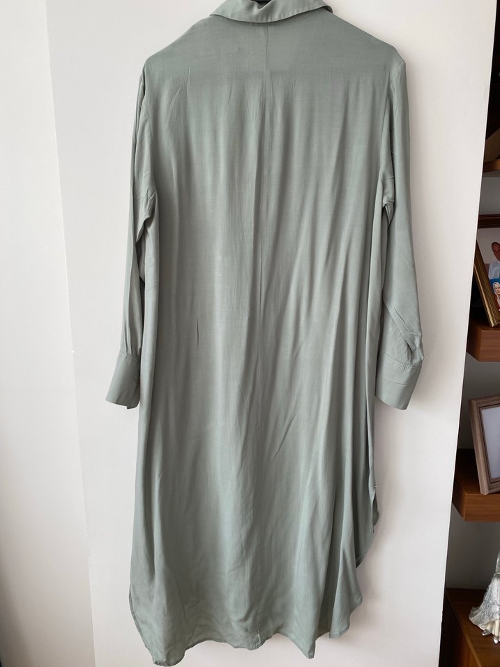 Gri Uzun Kollu Salaş Tunik - Görsel 3