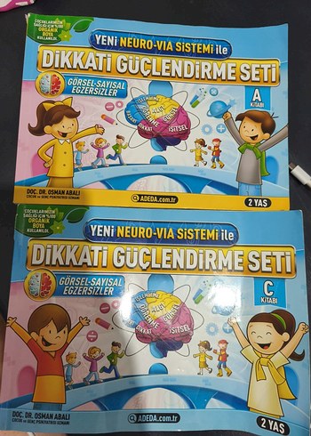 Dikkati Güçlendirme Seti 2 Yaş A ve C Kitapları