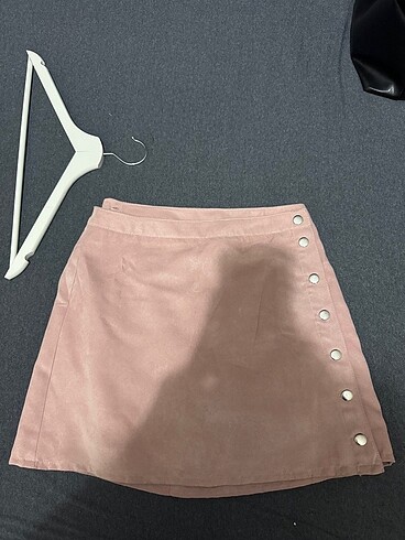 H&M süet pembe etek