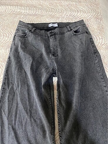 Gri bol paça pantolon