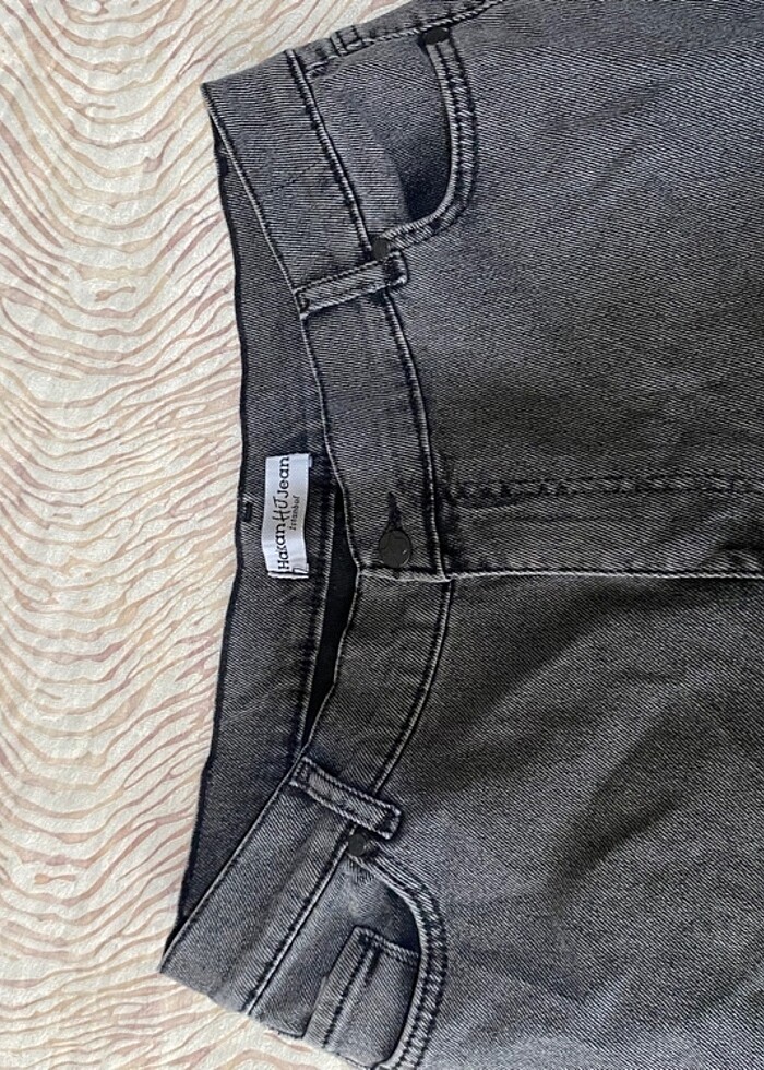 Gri bol paça pantolon - Görsel 3