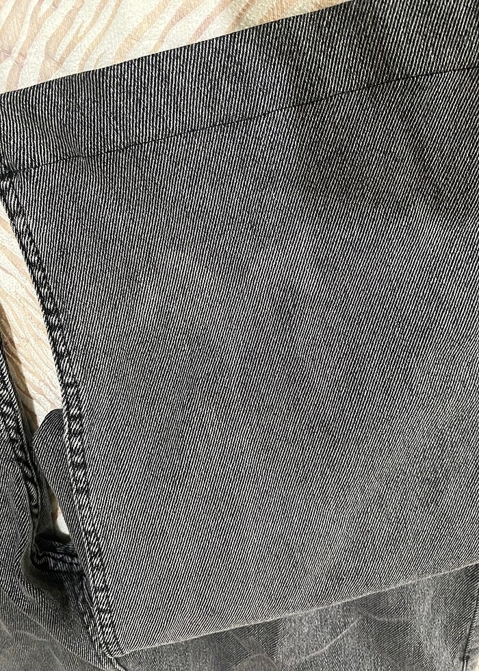 Gri bol paça pantolon - Görsel 2