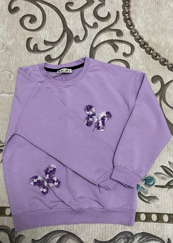 Mor Kız Sweatshirt - Görsel 2