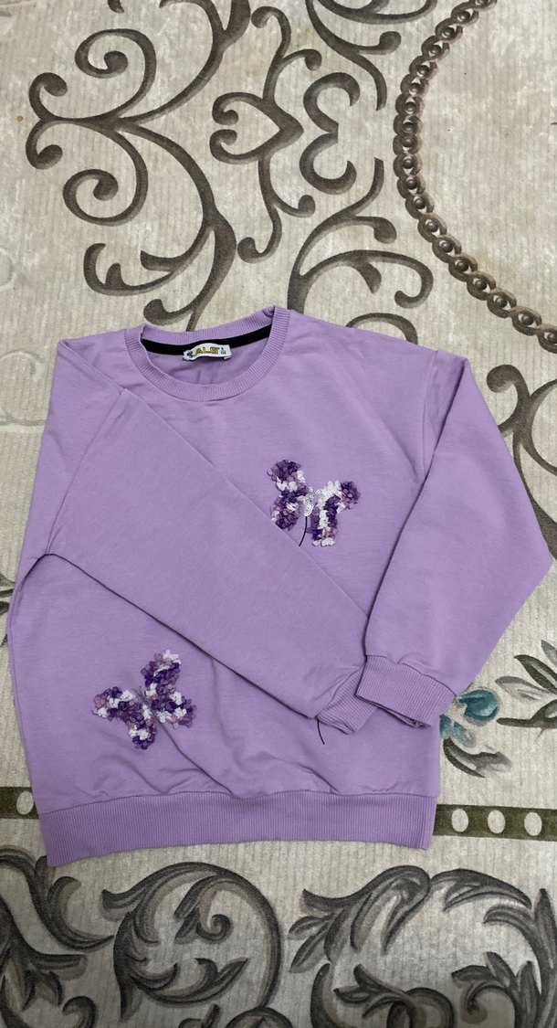 Mor Kız Sweatshirt - Görsel 2