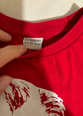 Erkek Çocuk Kırmızı Baskılı Kısa Kollu Tişört - Görsel 3