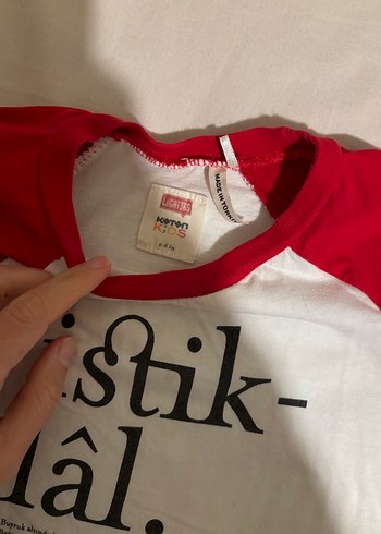 Erkek Çocuk Kırmızı Baskılı Kısa Kollu Tişört - Görsel 6