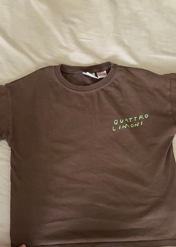 Erkek Çocuk Kahverengi Loose Fit Kısa Kollu Tişört - Görsel 5