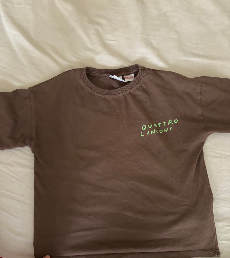 Erkek Çocuk Kahverengi Loose Fit Kısa Kollu Tişört - Görsel 5