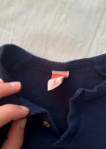 Koton Erkek Çocuk Lacivert Düğmeli Triko Tişört