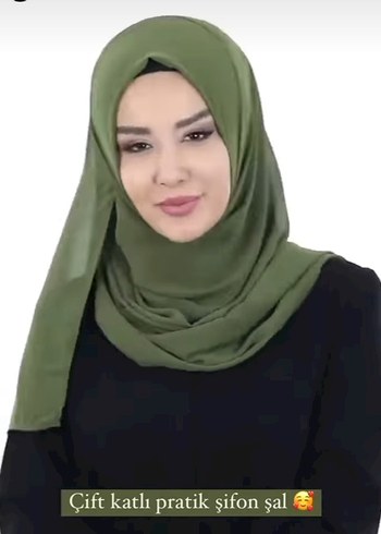 Çift Katlı Pratik Şifon Şal