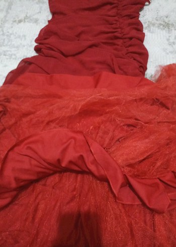 Bordo Drapeli Uzun Abiye Elbise - Görsel 9