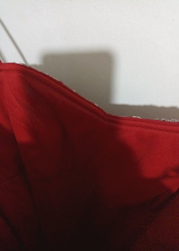 Bordo Drapeli Uzun Abiye Elbise - Görsel 6