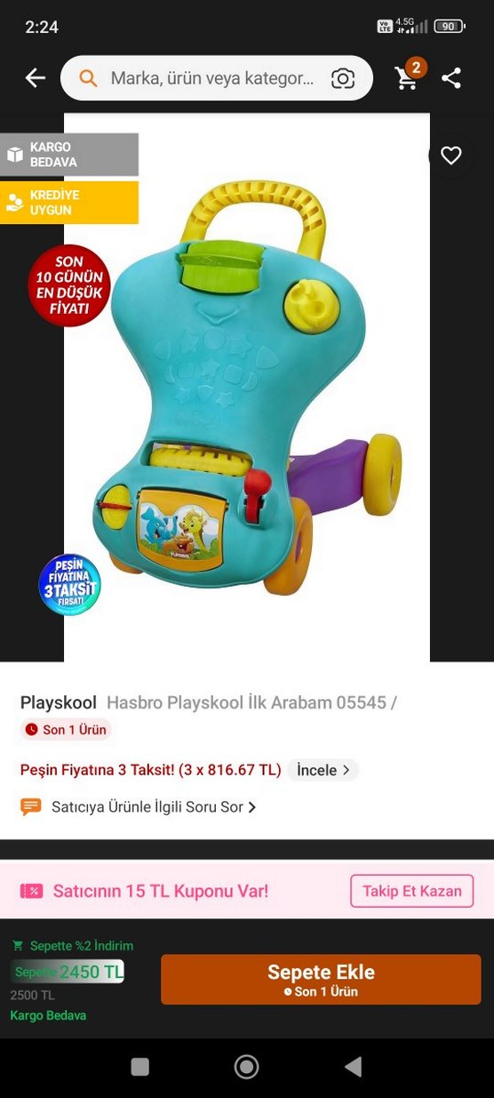 yürüme arkadaşı İlkadım arabası - Görsel 2