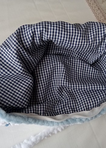 Mavi Örgü Bel Çantası - Görsel 4