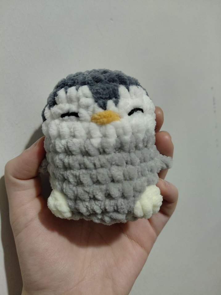 Gri Peluş Penguen - Bıngıl - Görsel 4