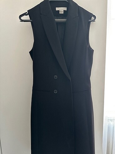 H&M Kruvaze Elbise Siyah