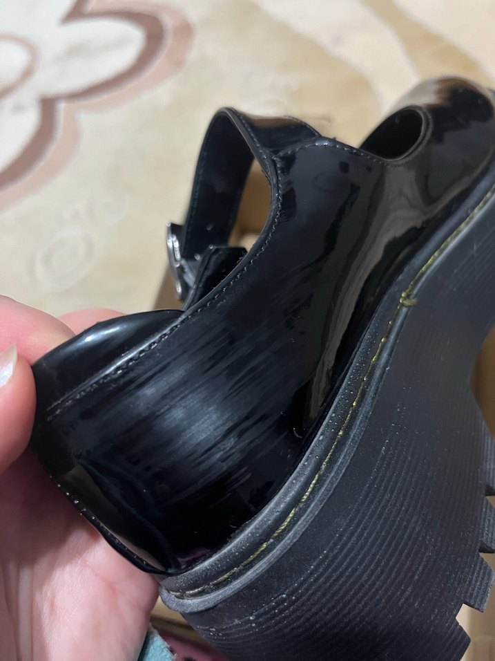 Siyah lolita mary jane Platform Topuklu Kadın Ayakkabı - Görsel 4