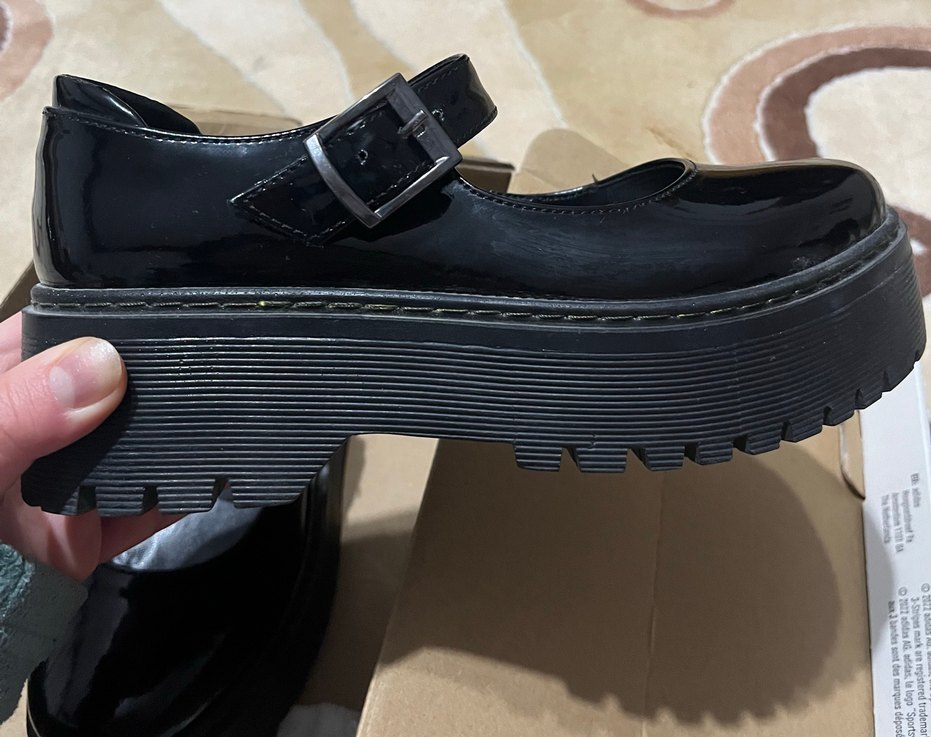 Siyah lolita mary jane Platform Topuklu Kadın Ayakkabı - Görsel 2