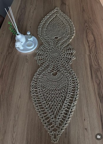 Beden Bej Nakışlı Bohem Masa Örtüsü