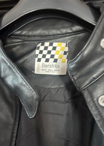 Bershka Siyah Deri Biker Ceket