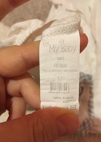 Düğmeli Beyaz Erkek Bebek Body - Görsel 5