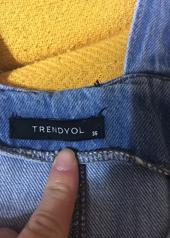 Kadın Kot Midi Tulum Fermuarlı - Görsel 2