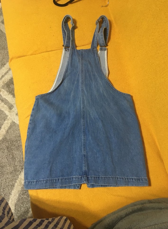 Kadın Kot Midi Tulum Fermuarlı - Görsel 3