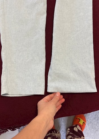 Keten Kadın Kumaş Pantolon - Görsel 5