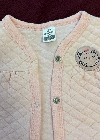 Kız Çocuk Pembe Düğmeli Yelekler - Görsel 2