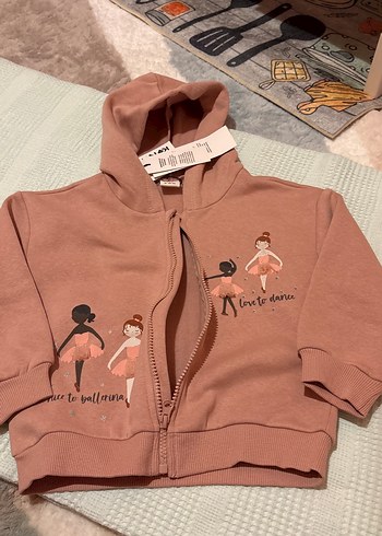 Kız Bebek Kapüşonlu Fermuarlı Sweatshirt - Görsel 2