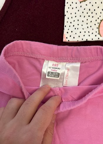 Kız Çocuk Pembe Pamuklu Tayt - Görsel 4