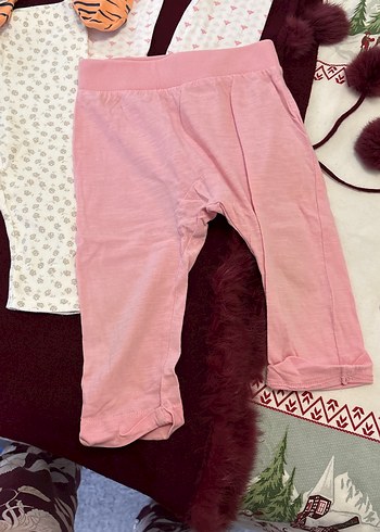 Kız Çocuk Pembe Pamuklu Tayt - Görsel 2