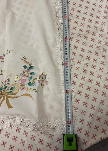 İşlemeli Beyaz Masa Örtüsü - Görsel 5