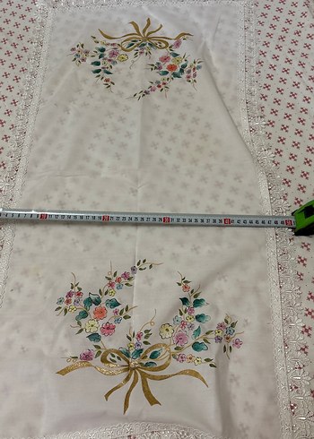 İşlemeli Beyaz Masa Örtüsü - Görsel 6