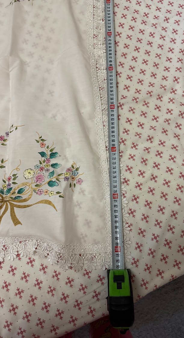 İşlemeli Beyaz Masa Örtüsü - Görsel 5