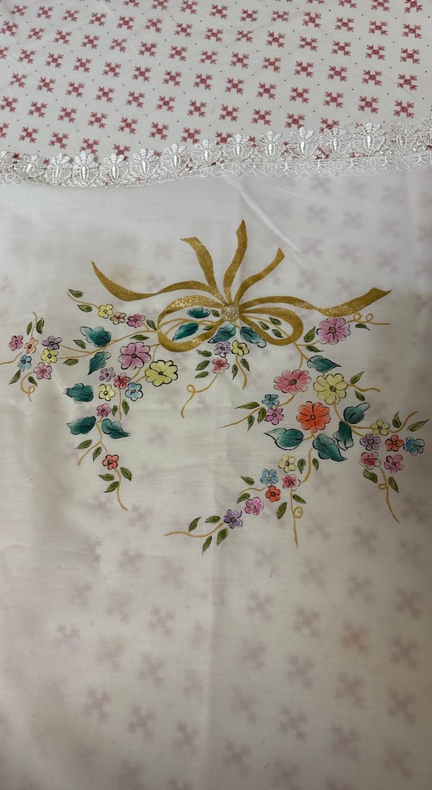 İşlemeli Beyaz Masa Örtüsü - Görsel 4
