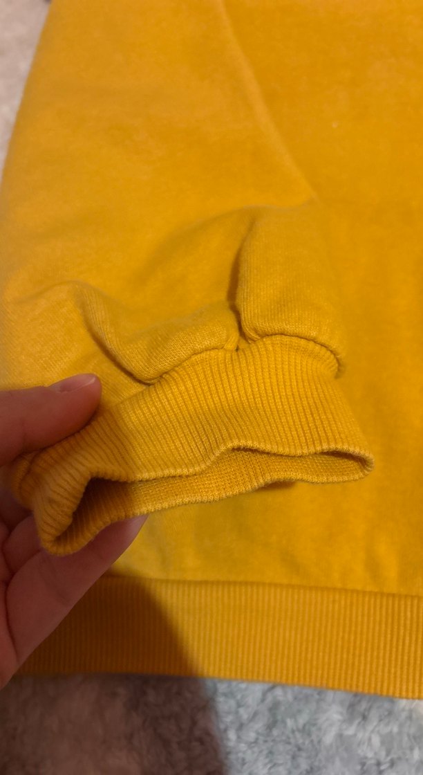 Sarı Uzun Kollu Salaş Kız Sweatshirt - Görsel 3