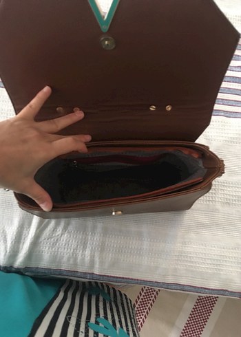 Kahverengi Deri Kadın Çanta - Görsel 3