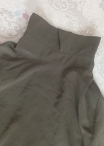 48 Beden gri Renk Gri Uzun Kollu Boğazlı Hamile Tunik