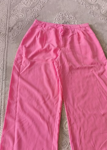Diğer Pembe Kadın Midi Kumaş Pantolon