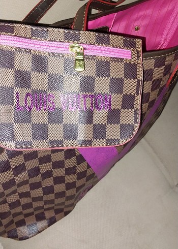 Mor Baskılı Deri Kadın Çanta - Görsel 3