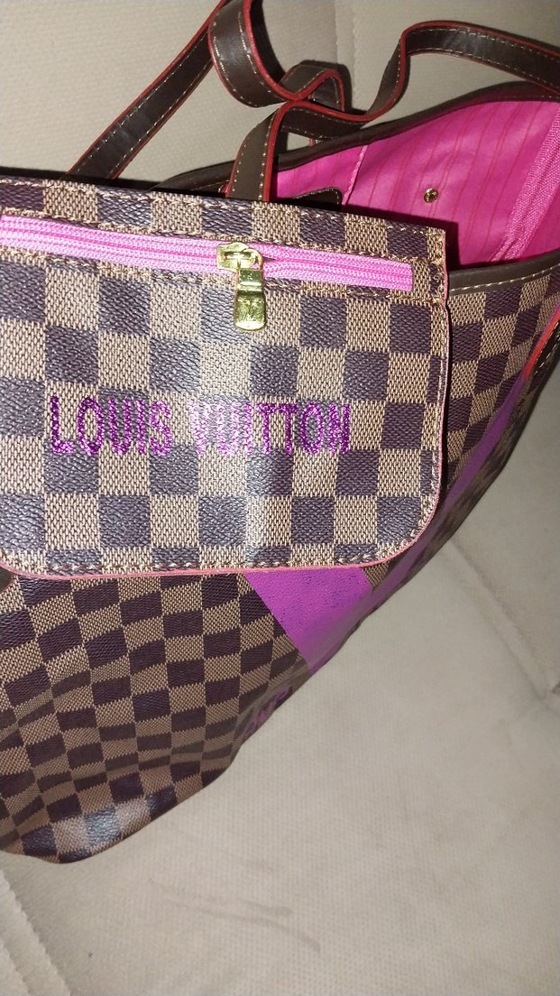 Mor Baskılı Deri Kadın Çanta - Görsel 3