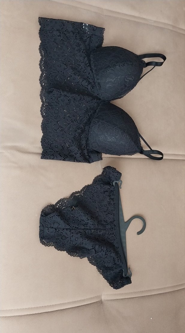 Siyah Dantel Mini Gotik Sütyen - Görsel 4